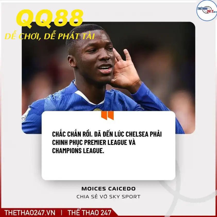 Moisés Caicedo tự tin vào khả năng vô địch của Chelsea Moisés Caicedo tự tin vào khả năng vô địch của Chelsea
